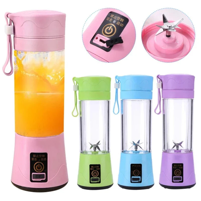 1+1 GRATIS: Mini Blender Portabil Smoothie USB Reincarcabil | FreshJuicerPro pentru Sucuri Shake-uri | Mixare Rapida