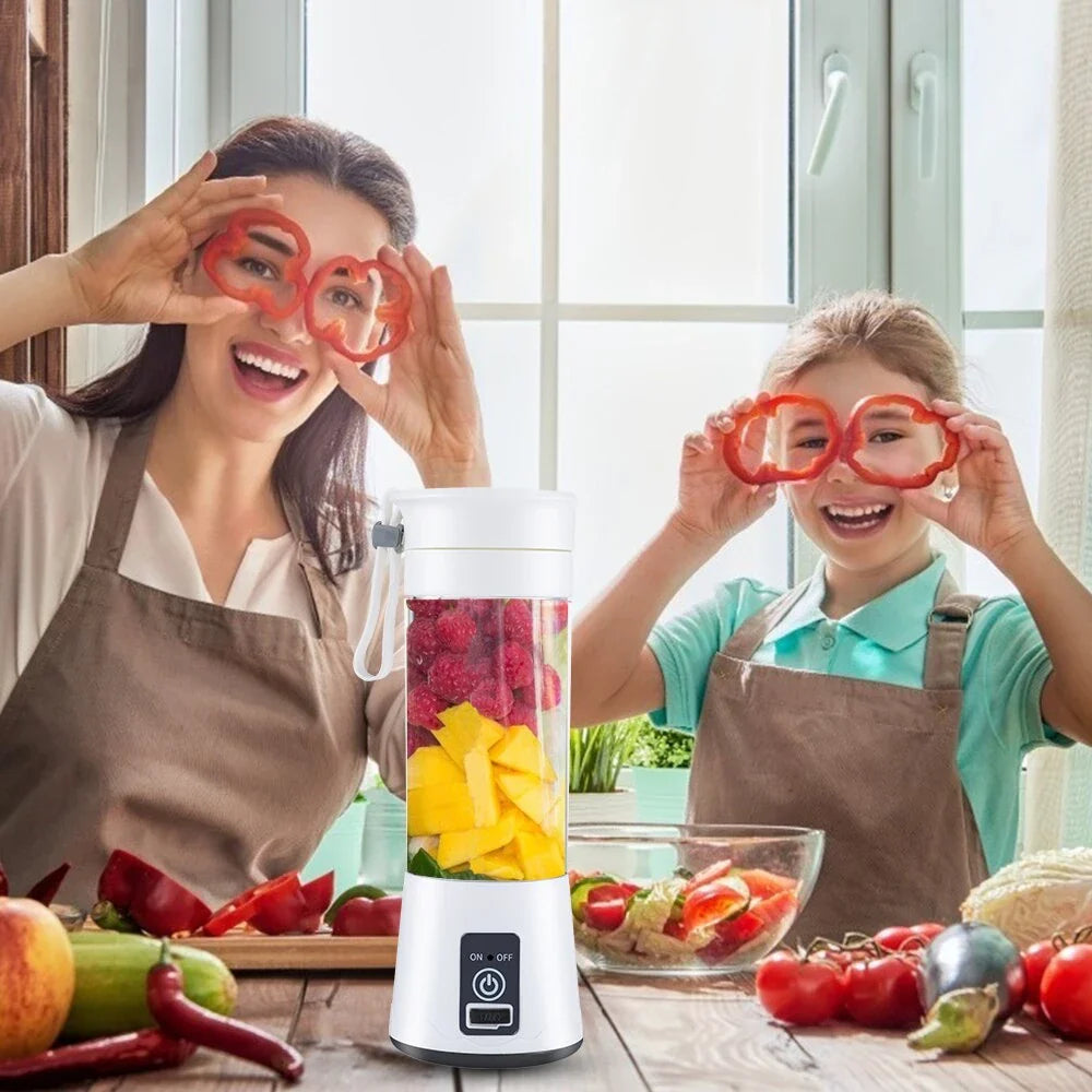 1+1 GRATIS: Mini Blender Portabil Smoothie USB Reincarcabil | FreshJuicerPro pentru Sucuri Shake-uri | Mixare Rapida