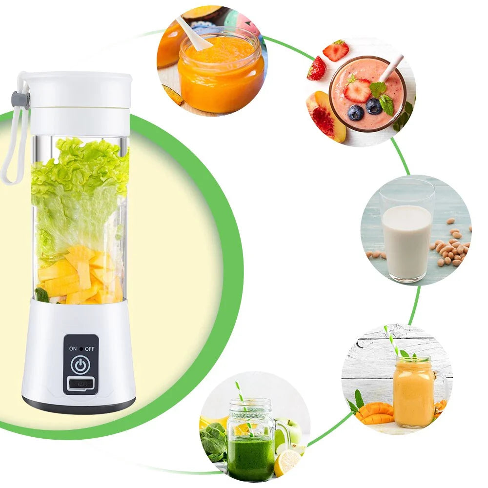 1+1 GRATIS: Mini Blender Portabil Smoothie USB Reincarcabil | FreshJuicerPro pentru Sucuri Shake-uri | Mixare Rapida